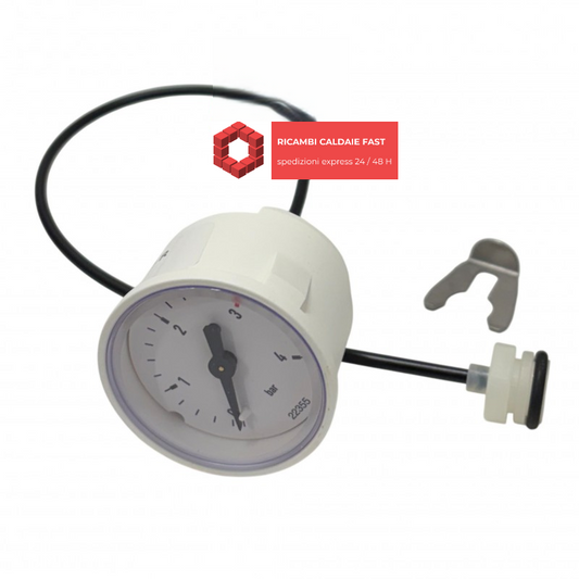 Manometro 0-4 bar , diametro 40-43 mm con Clips per caldaia Viesmann codice 7834985 
