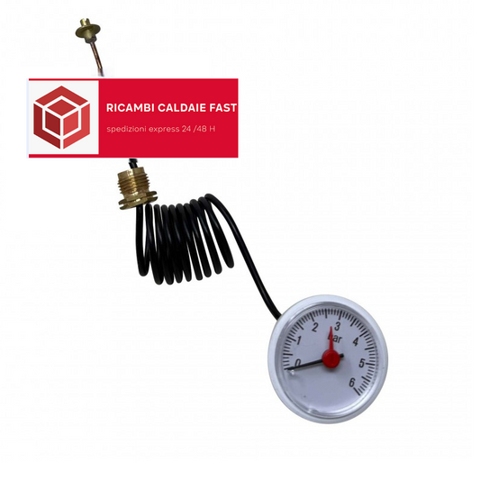 Idrometro caldaia Immergas 0-6  Bar  D.40 mm Lunghezza 1000 m Per caldaie Immergas 1.032363