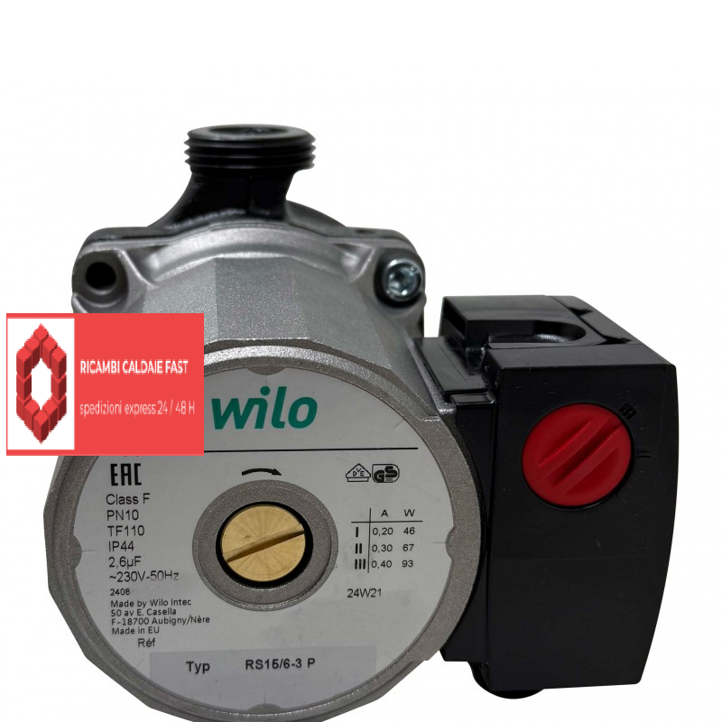 Pompa Wilo RS15/6-3P per riscaldamento e impianto solare

