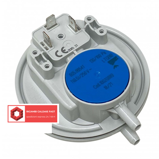 Pressostato aria fumi 130/100 PA per caldaie Sylber Conica, Devyl, Lady, Style R10020889
