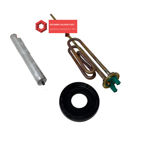 Resistenza Elettrica 1500W Con Guarnizione ed Anodo Scaldabagni Ariston 65115422 Blu R Evo