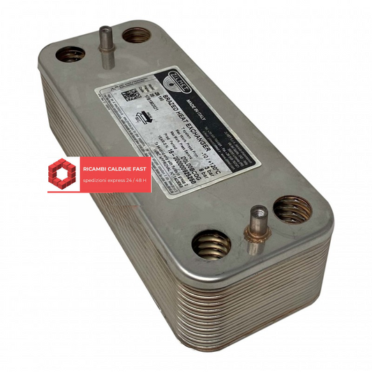 Scambiatore sanitario 20 piastre Unical 95262096 Marca Zilmet compatibile con Alkon 24 C e Alkon 28 C
