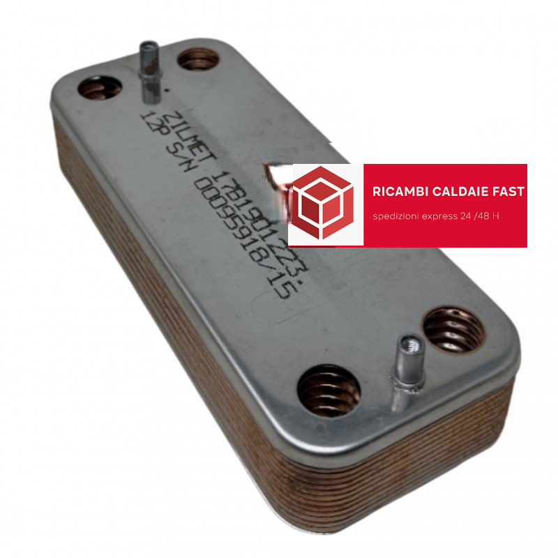 Scambiatore a piastre caldaia Savio Biasi BI1511104,  Zilmet 176b1901223 
