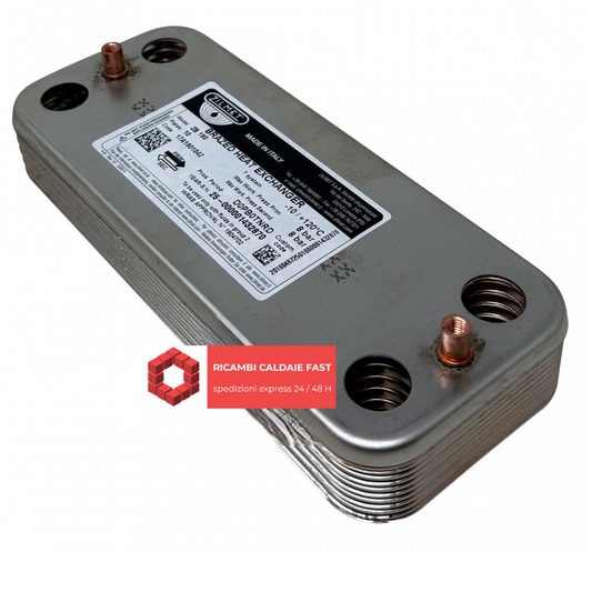 Scambiatore 10 piastre ZIlmet 17A1901042 caldaia Sylber