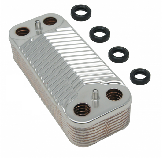 Scambiatore sanitario compatibile Ecoflam 65104333 per caldaie Thision Mini