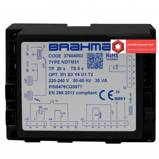 Quadro Brahma NDTM31 codice 37604002 , TP 20 s TS 5 S - Voltaggio 220-240 V Voltaggio 220-240 V 30 VA