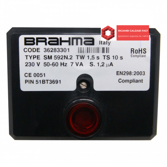 Quadro Brahma SM592N , codice 36283301 . TW 1,5 S - TS 10 S 