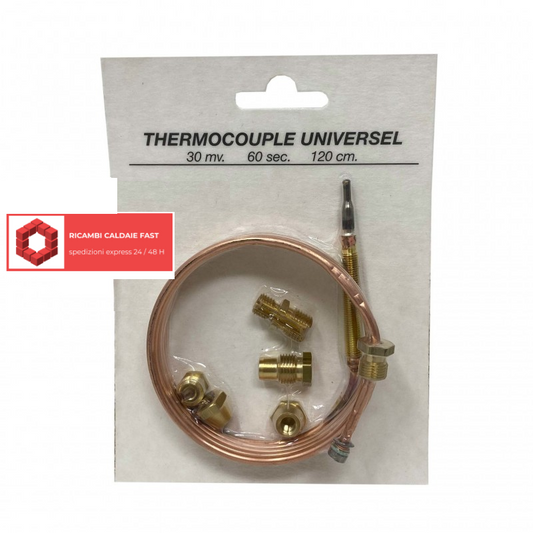 Termocoppia universale 120 cm per caldaia a gas