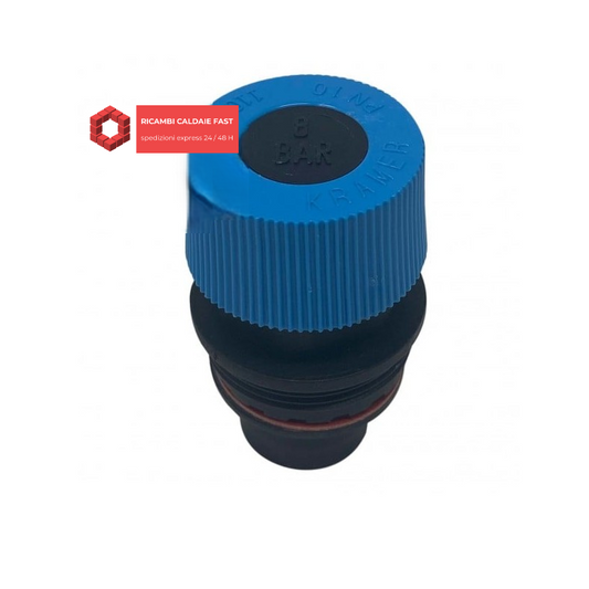 Testa valvola di sicurezza Kramer 8 bar caldaia Immergas 17051, ex 1A158