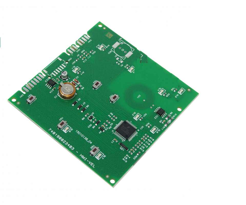 scheda elettronica verde quadrata per scaldabagno Ariston  HMI-VEL-000303006801-
